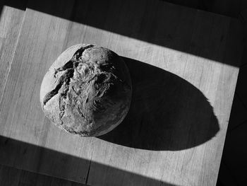 High angle view of bread on table