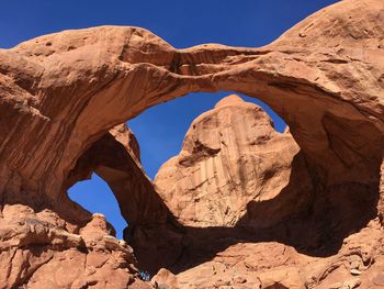 Scenic view of rock formation against sky