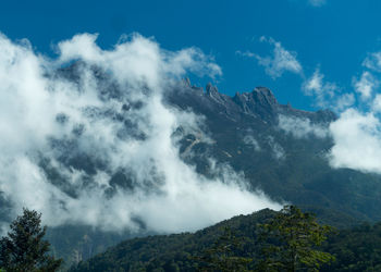 Low angle view of mountain against sky