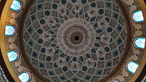 Low angle view of ornate ceiling