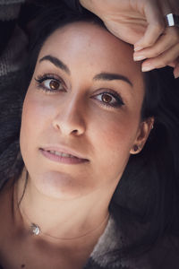 Close-up portrait of woman