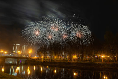 Festive salute in honor of the victory day, 09.05.2021, ivanovo, ivanovo region, russia.