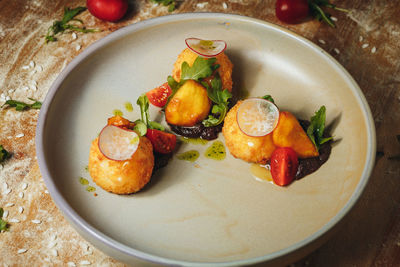 Close-up of food in bowl on table