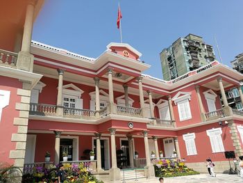 Low angle view of building against sky