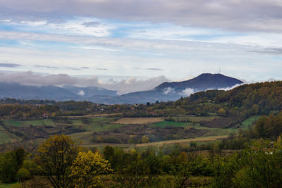 Scenic view of landscape against sky