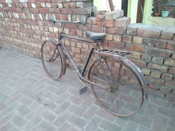 Bicycle on sidewalk