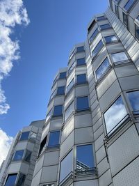 Low angle view of modern building against sky