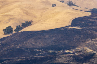 High angle view of land