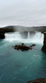 Scenic view of waterfall