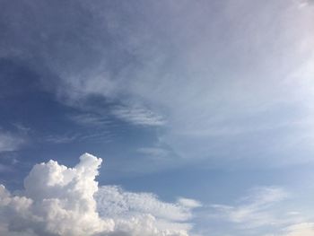 Low angle view of clouds in sky