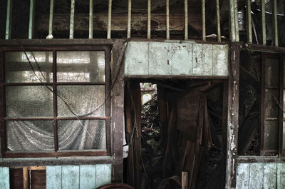 Close-up of wooden door