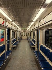 Empty seats in train