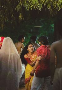 People enjoying in garden
