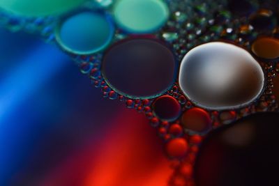 High angle view of bubbles in water