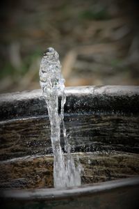 Close-up of splashing water fountain