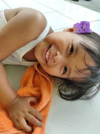 Portrait of cute girl