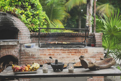 Close-up of food on table