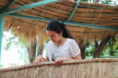 Portrait of a smiling young woman