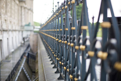 Close-up of metallic structure