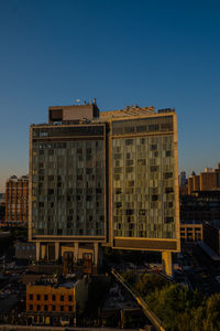 Buildings against blue sky