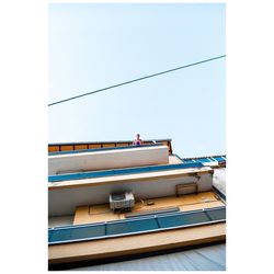 Low angle view of building against clear sky