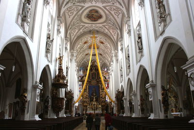 Low angle view of altar in church