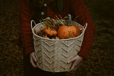 Close-up of strawberries in basket