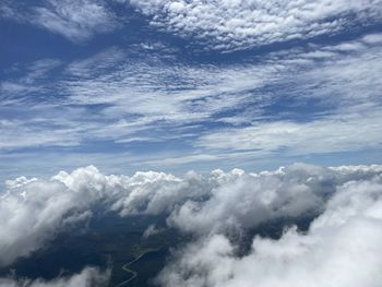 Low angle view of clouds in sky