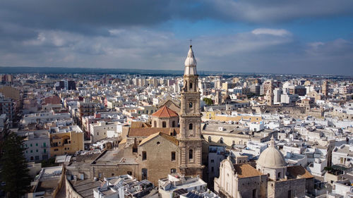 High angle view of cityscape