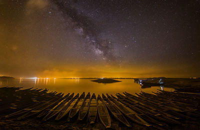 Scenic view of sky at night