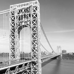 View of suspension bridge against sky