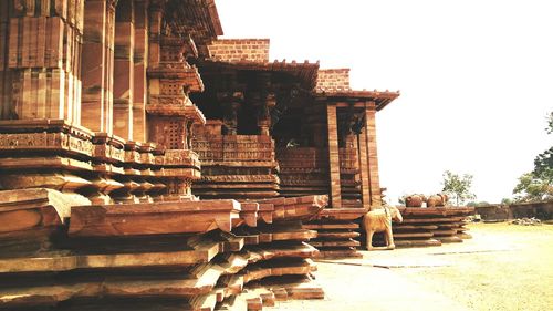 Exterior of temple against sky