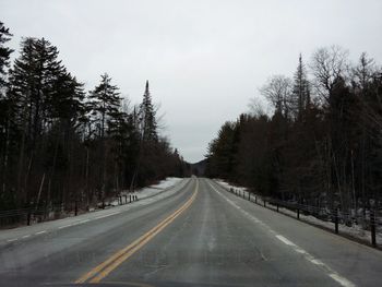 Road passing through country road