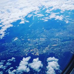 Aerial view of blue sky and clouds