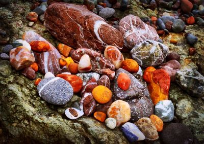 Pebbles on rocks