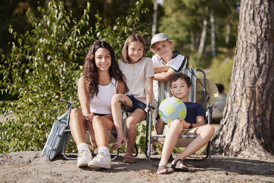 Children looking at camera