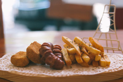 Close-up of sweet food on table