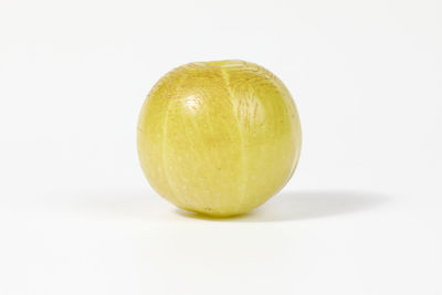 Close-up of apple against white background