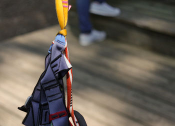 Close-up of safety harness