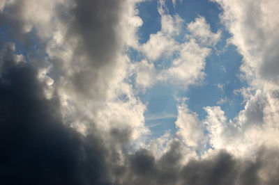 Low angle view of clouds in sky