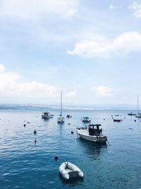 Sailboats in sea