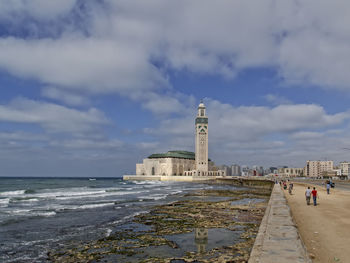 View of clock tower in sea