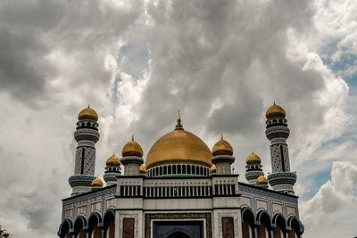 Low angle view of sultan mosque against sky