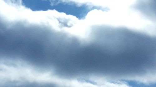 Low angle view of cloudy sky