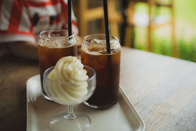 Close-up of drink on table