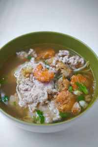 Close-up of soup in bowl