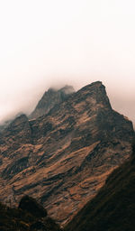 Scenic view of mountains against clear sky