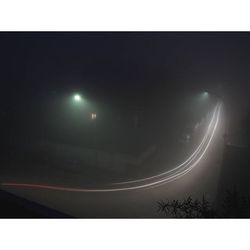 View of road at night