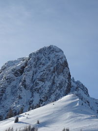 Scenic view of snowcapped mountain against sky