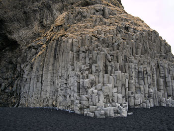 Low angle view of rock formations